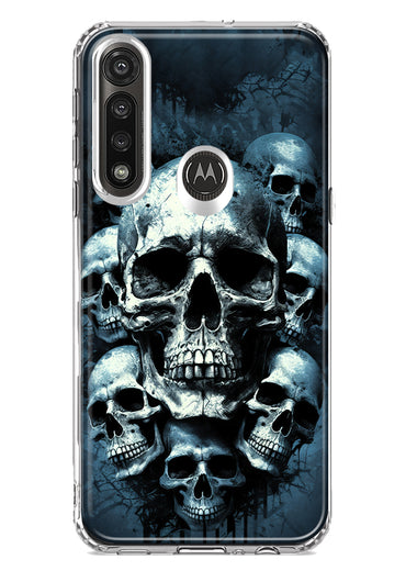 Motorola Moto G Power Graveyard Death Dream Skulls Double Layer Phone Case Cover
