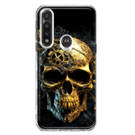 Motorola Moto G Power Steampunk Skull Science Fiction Machinery Double Layer Phone Case Cover