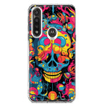 Motorola G Power 2020 Psychedelic Trippy Death Skull Pop Art Hybrid Protective Phone Case Cover
