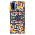Motorola Moto G Pure 2021 G Power 2022 Choose Happy Smiley Face Retro Vintage Groovy 70s Style Hybrid Protective Phone Case Cover