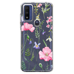 Motorola Moto G Play 2023 Spring Pastel Wild Flowers Summer Classy Elegant Beautiful Hybrid Protective Phone Case Cover