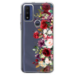 Motorola Moto G Pure 2021 G Power 2022 Red Summer Watercolor Floral Bouquets Ruby Flowers Hybrid Protective Phone Case Cover