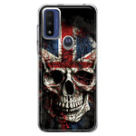 Motorola Moto G Pure 2021 G Power 2022 British UK Flag Skull Hybrid Protective Phone Case Cover