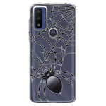 Motorola Moto G Pure 2021 G Power 2022 Creepy Black Spider Web Halloween Horror Spooky Hybrid Protective Phone Case Cover