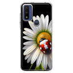 Motorola Moto G Pure Cute White Daisy Red Ladybug Double Layer Phone Case Cover