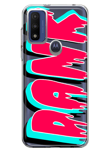 Motorola Moto G Pure 2021 G Power 2022 Teal Pink Clear Funny Text Quote Dank Hybrid Protective Phone Case Cover
