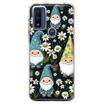 Motorola Moto G Pure Cute White Daisies Gnomes Flowers Floral Double Layer Phone Case Cover