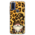 Motorola Moto G Play 2023 Gnome Sunflower Leopard Hybrid Protective Phone Case Cover