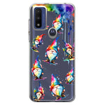 Motorola Moto G Pure G Power 2022 Neon Water Painting Colorful Splash Gnomes Hybrid Protective Phone Case Cover