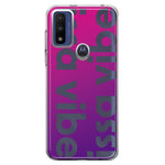 Motorola Moto G Pure 2021 G Power 2022 Purple Clear Funny Text Quote Issa Vibe Hybrid Protective Phone Case Cover