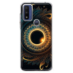 Motorola Moto G Pure 2021 G Power 2022 Mandala Geometry Abstract Eclipse Pattern Hybrid Protective Phone Case Cover