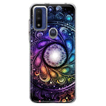 Motorola Moto G Pure 2021 G Power 2022 Mandala Geometry Abstract Galaxy Pattern Hybrid Protective Phone Case Cover