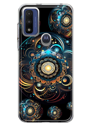 Motorola Moto G Pure 2021 G Power 2022 Mandala Geometry Abstract Multiverse Pattern Hybrid Protective Phone Case Cover