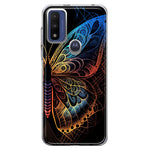 Motorola Moto G Pure 2021 G Power 2022 Mandala Geometry Abstract Butterfly Pattern Hybrid Protective Phone Case Cover