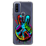 Motorola Moto G Pure 2021 G Power 2022 Peace Graffiti Painting Art Hybrid Protective Phone Case Cover