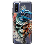 Motorola Moto G Pure Fantasy Blue Dragon Dream Skull Double Layer Phone Case Cover