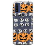 Motorola Moto G Pure 2021 G Power 2022 Halloween Spooky Horror Scary Jack O Lantern Pumpkins Hybrid Protective Phone Case Cover