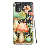 Motorola Moto G Stylus 4G 2021 Fairytale Watercolor Mushrooms Pastel Spring Flowers Floral Hybrid Protective Phone Case Cover