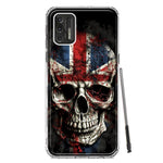 Motorola Moto G Stylus 4G 2021 British UK Flag Skull Hybrid Protective Phone Case Cover