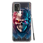 Motorola Moto G Stylus 2021 Cyberpunk Machine Headphones Skull Double Layer Phone Case Cover