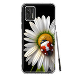 Motorola Moto G Stylus 2021 Cute White Daisy Red Ladybug Double Layer Phone Case Cover