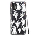 Motorola Moto G Stylus 4G 2021 Cute Halloween Spooky Floating Ghosts Horror Scary Hybrid Protective Phone Case Cover