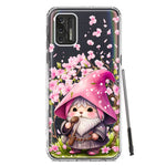 Motorola Moto G Stylus 2021 Cute Pink Cherry Blossom Gnome Spring Floral Flowers Double Layer Phone Case Cover