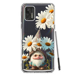 Motorola Moto G Stylus 4G 2021 Cute Gnome White Daisy Flowers Floral Hybrid Protective Phone Case Cover