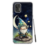 Motorola Moto G Stylus 4G 2021 Stars Moon Starry Night Space Gnome Hybrid Protective Phone Case Cover