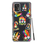 Motorola Moto G Stylus 2021 Colorful Neon Glow Rainbow Gnomes Painting Hybrid Protective Phone Case Cover