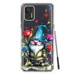 Motorola Moto G Stylus 4G 2021 Gnome Red Purple Blue Roses Garden Hybrid Protective Phone Case Cover