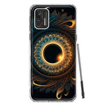 Motorola Moto G Stylus 4G 2021 Mandala Geometry Abstract Eclipse Pattern Hybrid Protective Phone Case Cover