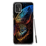 Motorola Moto G Stylus 4G 2021 Mandala Geometry Abstract Butterfly Pattern Hybrid Protective Phone Case Cover