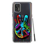 Motorola Moto G Stylus 4G 2021 Peace Graffiti Painting Art Hybrid Protective Phone Case Cover