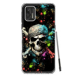 Motorola Moto G Stylus 4G 2021 Fantasy Paint Splash Pirate Skull Hybrid Protective Phone Case Cover