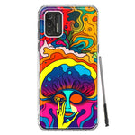 Motorola Moto G Stylus 4G 2021 Neon Rainbow Psychedelic Trippy Hippie Big Brain Hybrid Protective Phone Case Cover