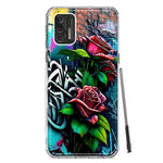 Motorola Moto G Stylus 4G 2021 Red Roses Graffiti Painting Art Hybrid Protective Phone Case Cover