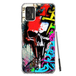 Motorola Moto G Stylus 4G 2021 Skull Face Graffiti Painting Art Hybrid Protective Phone Case Cover