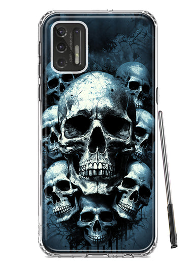 Motorola Moto G Stylus 2021 Graveyard Death Dream Skulls Double Layer Phone Case Cover