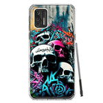 Motorola Moto G Stylus 4G 2021 Skulls Graffiti Painting Art Hybrid Protective Phone Case Cover