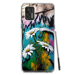 Motorola Moto G Stylus 4G 2021 White Daisies Graffiti Wall Art Painting Hybrid Protective Phone Case Cover