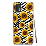 Motorola Moto G Stylus 2021 White Zebra Sunflowers Polkadots Double Layer Phone Case Cover