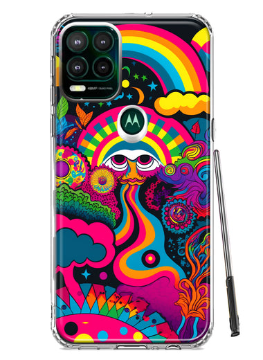 Motorola Moto G Stylus 5G Psychedelic Trippy Hippie Night Walk Hybrid Protective Phone Case Cover