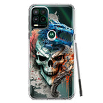 Motorola Moto G Stylus 5G Fantasy Blue Dragon Dream Skull Double Layer Phone Case Cover