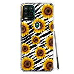 Motorola Moto G Stylus 5G White Zebra Sunflowers Polkadots Double Layer Phone Case Cover