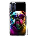 Motorola Moto G Stylus 4G 2022 Neon Rainbow Glow Bulldog Hybrid Protective Phone Case Cover
