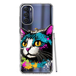 Motorola Moto G Stylus 5G 2022 Cool Cat Oil Paint Pop Art Hybrid Protective Phone Case Cover