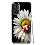 Motorola Moto G Stylus 4G 2022 Cute White Daisy Red Ladybug Double Layer Phone Case Cover