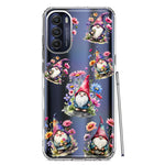 Motorola Moto G Stylus 4G 2022 Cute Pink Purple Cosmos Flowers Gnomes Spring Floral Double Layer Phone Case Cover
