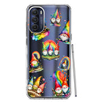 Motorola Moto G Stylus 4G 2022 Colorful Neon Glow Rainbow Gnomes Painting Hybrid Protective Phone Case Cover